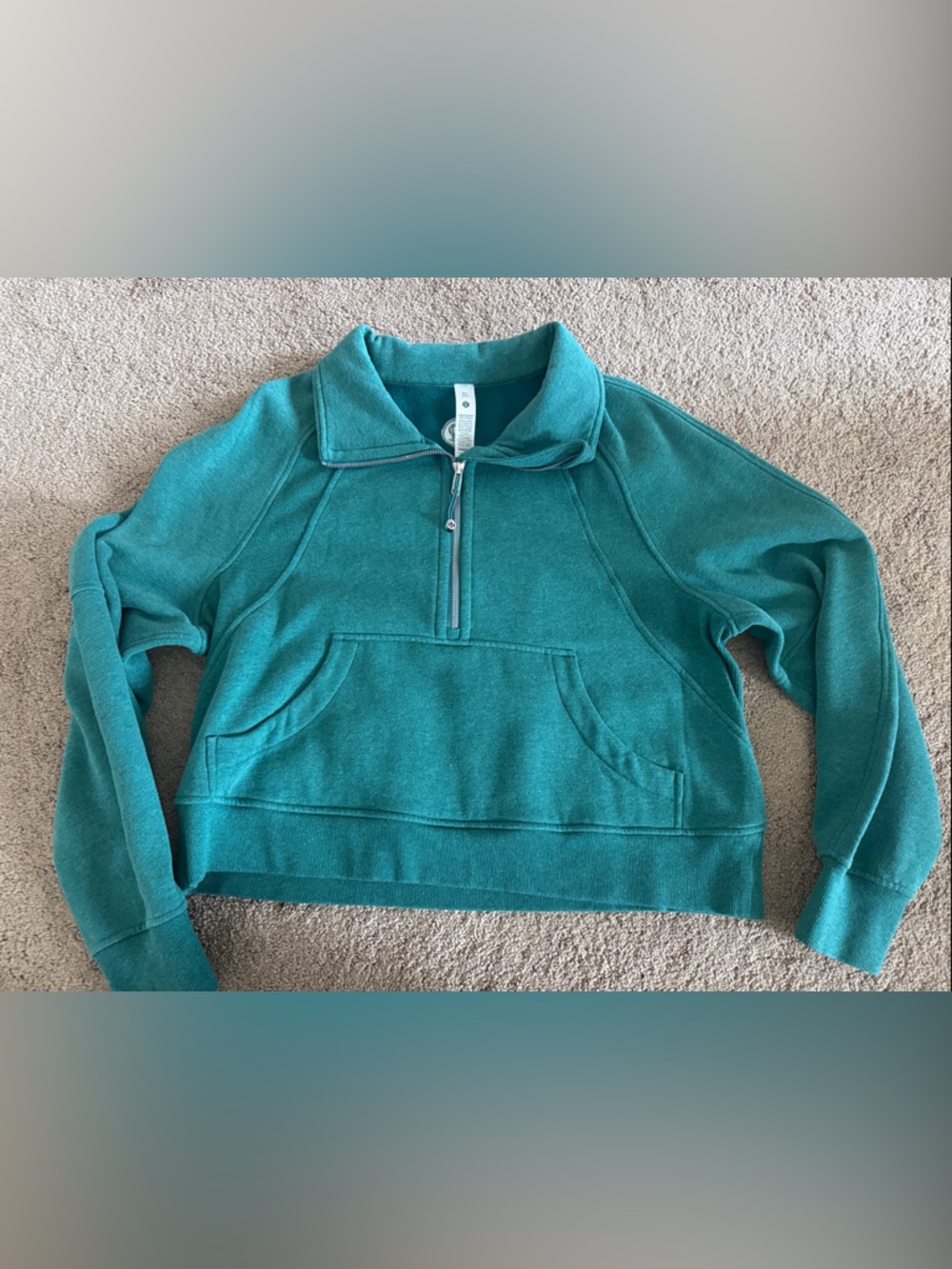 Lululemon Teal Scuba Quarter-Zip Sweatshirt